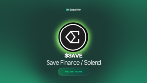 SAVE FINANCE SOLEND $SAVE CRYPTO PROJECT